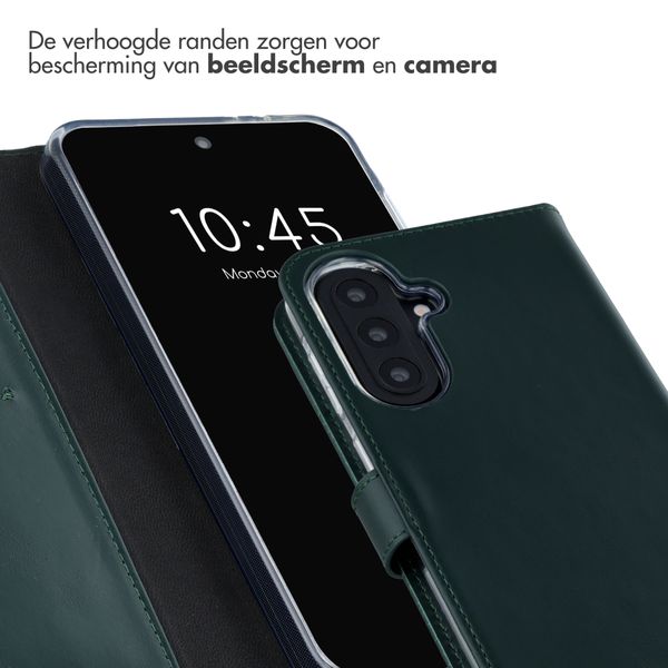 Selencia Echt Leren Bookcase Samsung Galaxy A57 (5G) - Groen