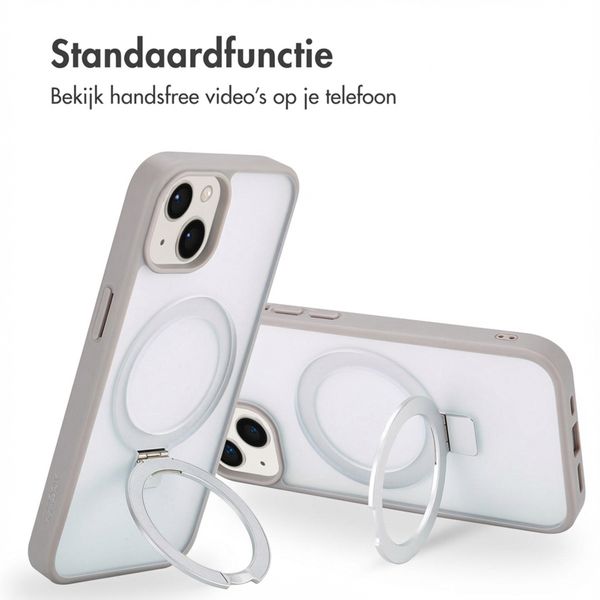 Accezz Ring Stand Backcover met MagSafe Apple iPhone 13 - Grijs