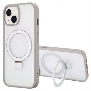 Accezz Ring Stand Backcover met MagSafe Apple iPhone 15 - Grijs