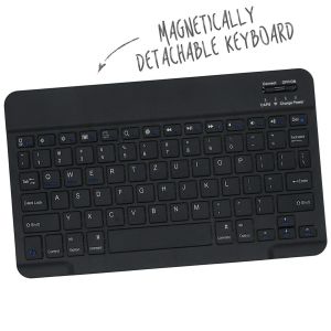 Accezz QWERTZ Bluetooth Keyboard Bookcase iPad 10 (2022) 10.9 inch - Zwart