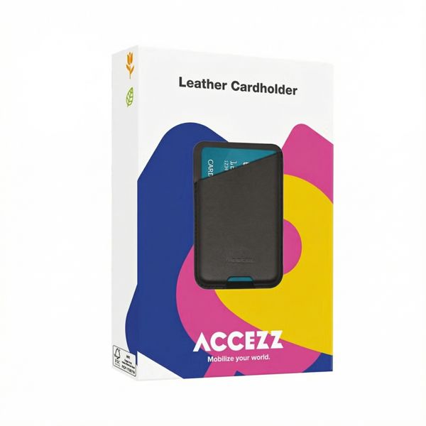 Accezz Vintage Leather MagSafe Kaarthouder met Standaard - Smokey Green