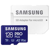 Samsung PRO Plus microSD 2023 - 128GB - inclusief SD Adapter - UHS-I/U3/Full HD/4K UHD