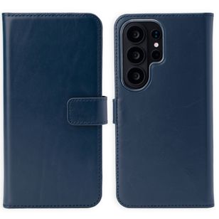 Selencia Echt Leren Bookcase Samsung Galaxy S26 Ultra - Donkerblauw