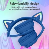 imoshion Draadloze Kinderkoptelefoon LED Light Cat Ear - Met AUX kabel - Cobalt Blue