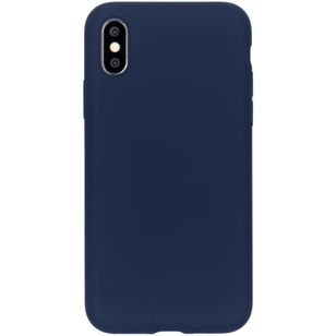 Accezz Liquid Silicone Backcover Apple iPhone X / Xs - Donkerblauw