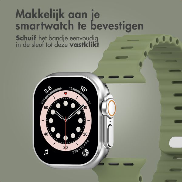 Accezz Ocean bandje Apple Watch | 44/45/46/49 mm - Khaki