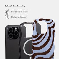Selencia Vivid Wavy Backcover met MagSafe Apple iPhone 15 Pro - Dream Swirl Chocolate
