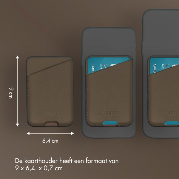Accezz Leather Cardholder MagSafe - Kaarthouder met MagSafe - Coffee Brown
