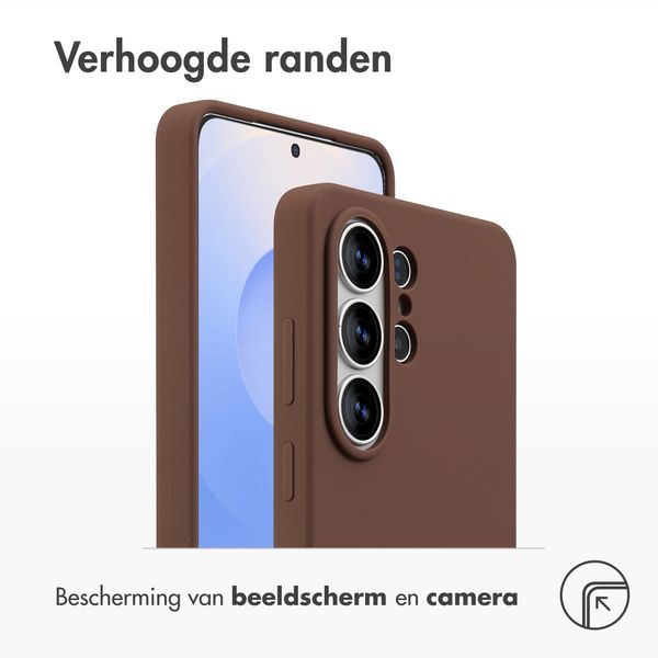 Accezz Liquid Silicone Backcover met MagSafe Samsung Galaxy S26 Ultra - New Tea Brown
