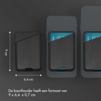 Accezz Accezz iPhone Air Echt Leren hoesje inclusief MagSafe Wallet - Onyx Black