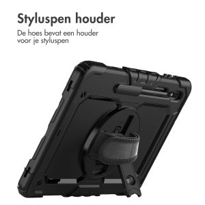 Accezz Rugged Backcover met schouderstrap Samsung Galaxy Tab S8 Plus / S7 Plus / S7 FE - Zwart