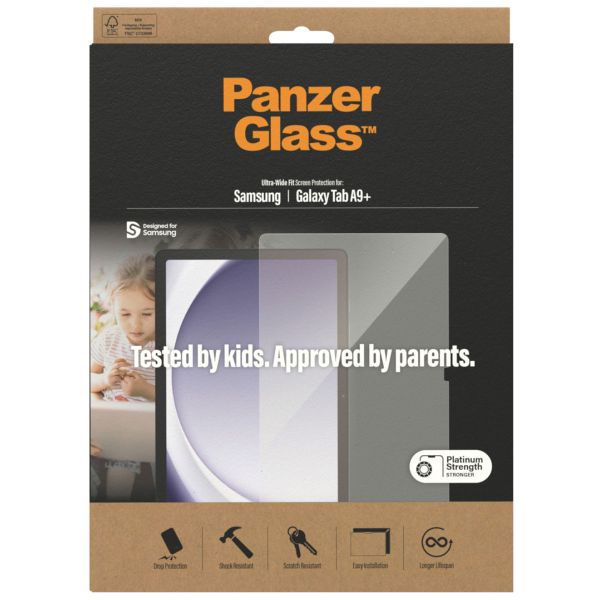 PanzerGlass Ultra-Wide Fit Anti-Bacterial Screenprotector Samsung Galaxy Tab A9 Plus