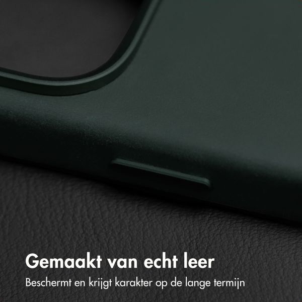 Accezz Vintage Leather MagSafe Backcover Apple iPhone 16 Pro Max - Smokey Green