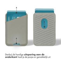 Accezz Leather Cardholder MagSafe - Kaarthouder met MagSafe - Light Grey