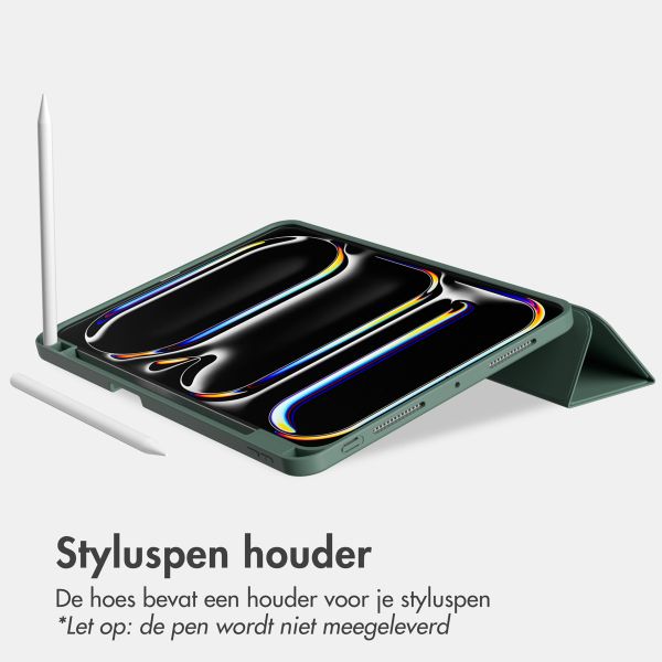 Accezz Smart Silicone Bookcase Apple iPad Pro 11 (2024) M4 - Donkergroen