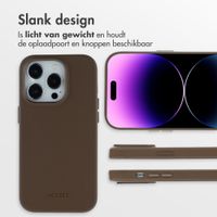 Accezz MagSafe Leather Backcover Apple iPhone 14 Pro - Coffee Brown