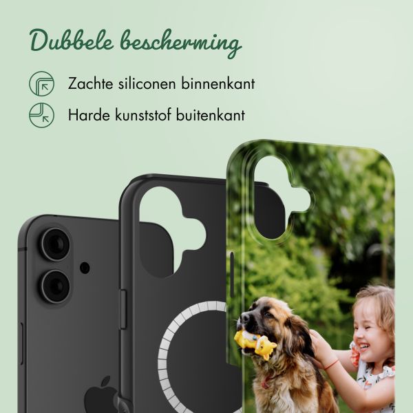 Ontwerp je eigen tough case met MagSafe Apple iPhone 16 - Zwart