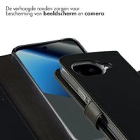 Selencia Echt Leren Bookcase Google Pixel 10a - Zwart