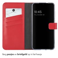 Selencia Echt Leren Bookcase Samsung Galaxy S25 Plus - Rood
