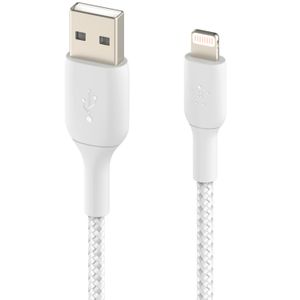 Belkin Boost↑Charge™ Braided Lightning naar USB kabel - 3 meter - Wit