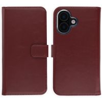 Selencia Echt Leren Bookcase Apple iPhone 17 - Burgundy