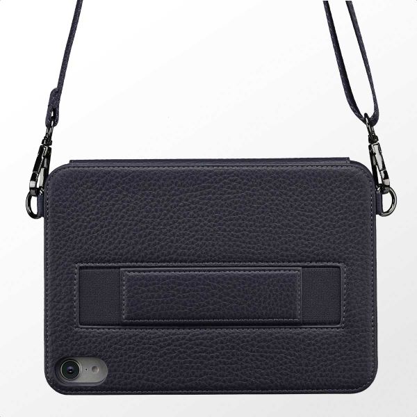 Accezz Trifold Bookcase with Handstrap iPad Mini 7 (2024) / iPad Mini 6 (2021) - Donkerblauw