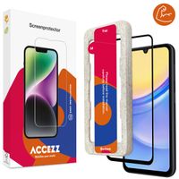 Accezz Triple Strong Full Cover Glas Screenprotector met applicator Samsung Galaxy A15 (5G/4G) - Transparant