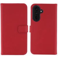 Selencia Echt Leren Bookcase Samsung Galaxy A37 (5G) - Rood