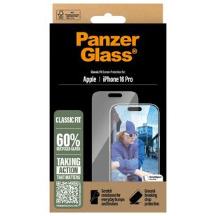 PanzerGlass Anti-Bacterial Screenprotector iPhone 16 Pro