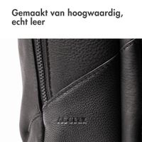 Accezz Leather Laptop rugzak 16 inch - Zwart