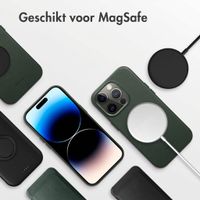 Accezz MagSafe Leather Backcover Apple iPhone 14 Pro - Cedar Green