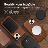 Accezz Vintage Leather Magsafe Backcover iPhone 15 - Tabacco Cognac
