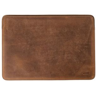 Accezz Leather Laptop hoes MacBook 16 inch - Laptopsleeve - Cognac