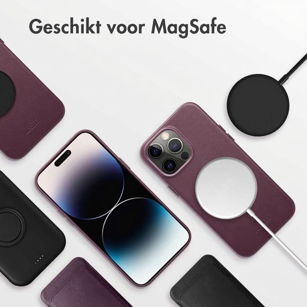 Accezz MagSafe Leather Backcover Apple iPhone 14 Pro Max - Heath Purple