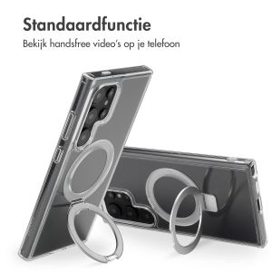 Accezz Ring Stand Backcover met MagSafe Samsung Galaxy S24 Ultra - Transparant