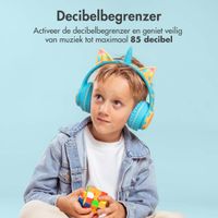 imoshion Draadloze Kinderkoptelefoon Unicorn LED Light - Decibelbegrenzer - Met AUX kabel - Soft Blue / Yellow