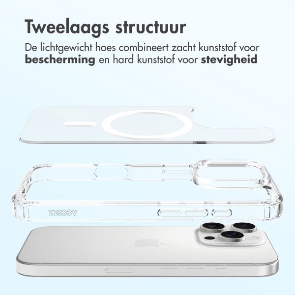 Accezz Xtreme Impact Backcover met MagSafe Apple iPhone 16 Pro - Transparant