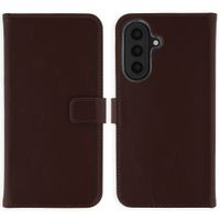 Selencia Echt Leren Bookcase Samsung Galaxy A57 (5G) - Donkerbruin
