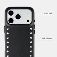 Selencia Studs Backcover met MagSafe Apple iPhone 17 Pro - Velvet Black