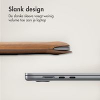 Accezz Leather Laptop hoes Apple MacBook 13 inch - Laptopsleeve - Cognac