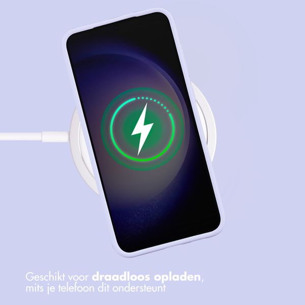 Accezz Liquid Silicone Backcover Samsung Galaxy S23 Plus - Paars