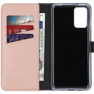 Selencia Echt Lederen Bookcase Samsung Galaxy S20 Plus - Roze