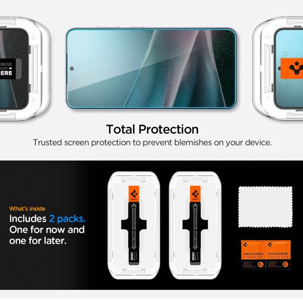 Spigen GLAStR Privacy EZ Fit Screenprotector + Applicator Samsung Galaxy S24 / S25