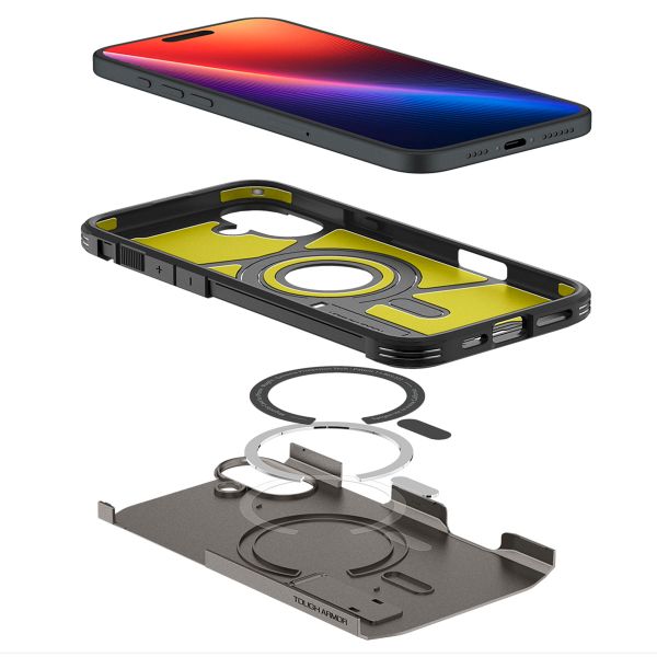 Spigen Tough Armor Backcover MagSafe iPhone 16 Plus - Gunmetal