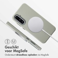 Accezz MagSafe Leather Backcover Samsung Galaxy A36 / A56 - Lichtgrijs