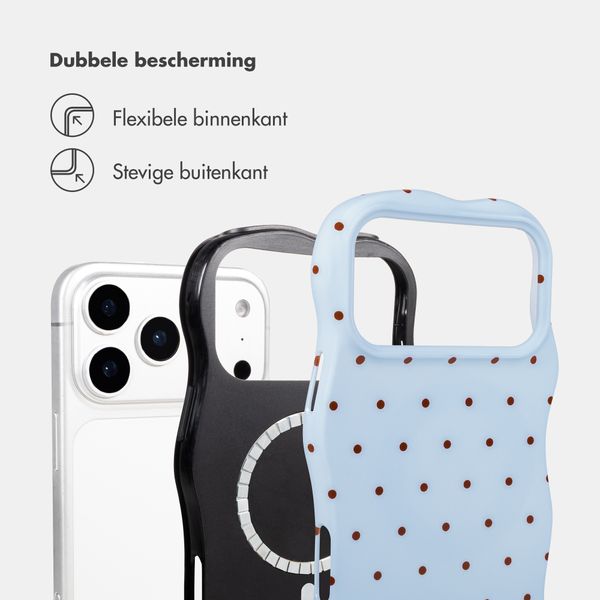 Selencia Vivid Wavy Backcover met MagSafe Apple iPhone 17 Pro Max - Happy Dots Digital Sky