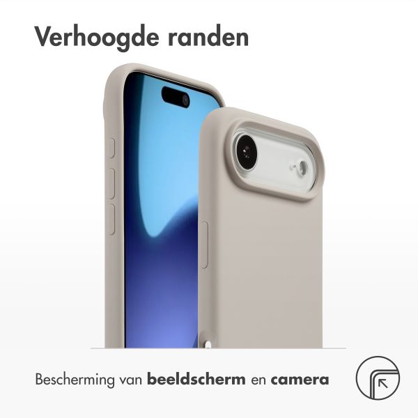 Accezz Liquid Silicone Backcover met MagSafe Apple iPhone 17 Air - Stone