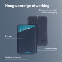 Accezz Magnetische Leren Kaarthouder - Geschikt voor Apple Find My - Nightfall Blue