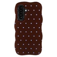 Selencia Vivid Wavy Backcover met MagSafe Samsung Galaxy A37 (5G) - Happy Dots Chocolate