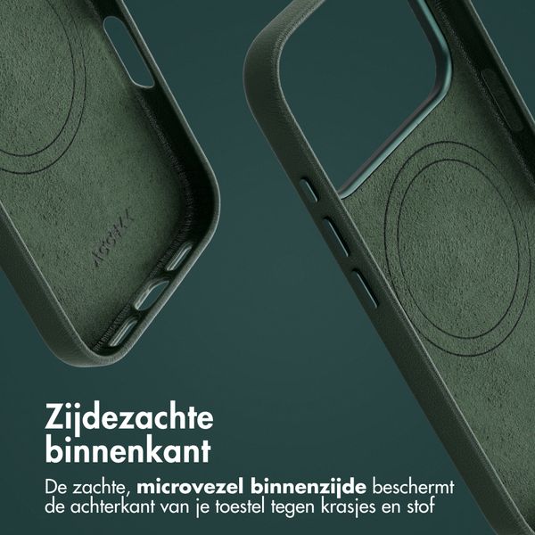 Accezz MagSafe Leather Backcover Apple iPhone 18 Pro / 17 Pro - Cedar Green